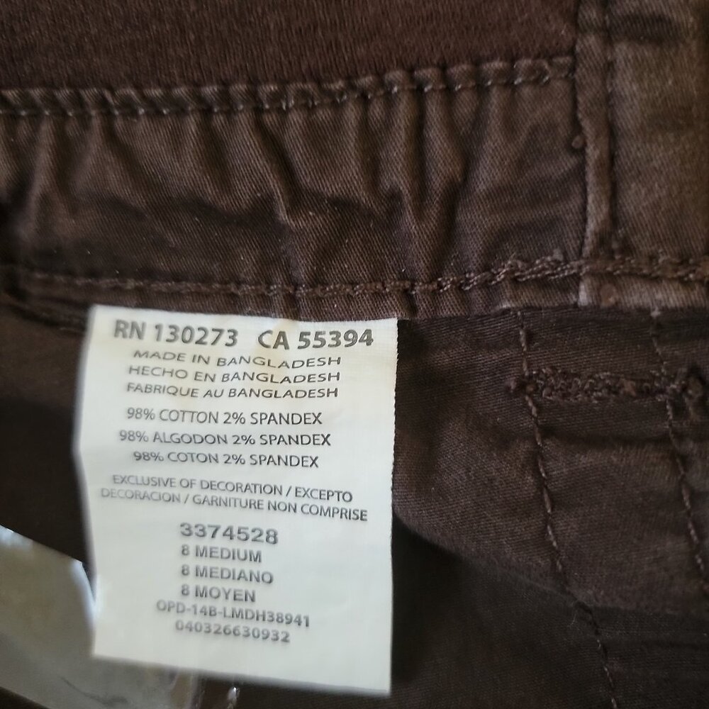 LEE Women's Easy Fit Capris Brown Stretch Denim Size 8 Medium - Picture 9 of 16